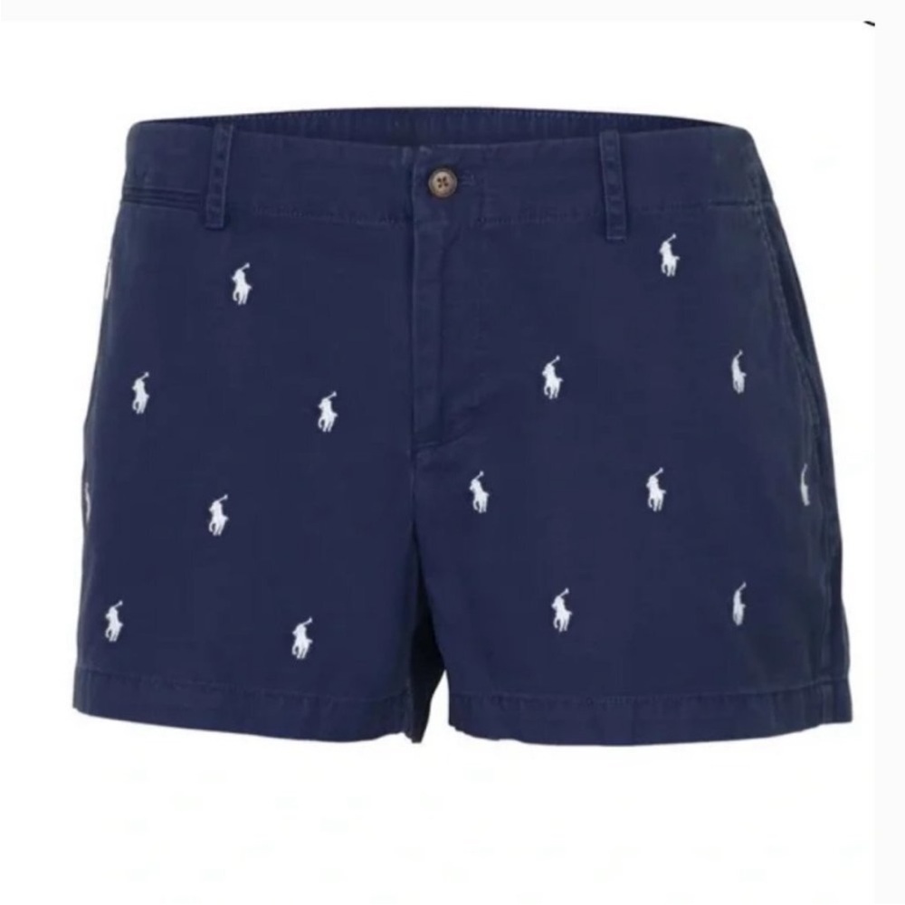 Polo by Ralph Lauren Navy Blue Shorts with White Embroidery